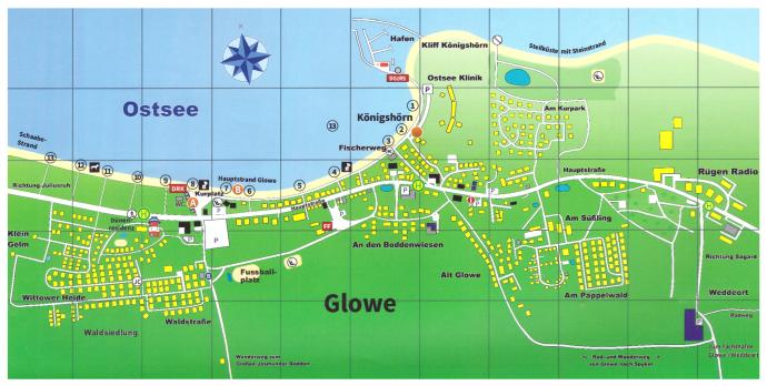 Glowe Rügen Karte